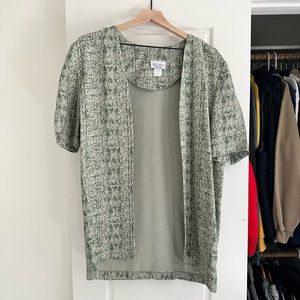 Green Patterned Kimono